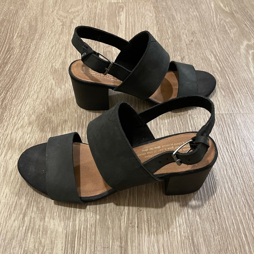 TOMS Poppy Leather Heeled Sandal